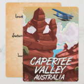 Invitation Affiche de voyage de la vallée de Capertee en Aust (Devant / Derrière)