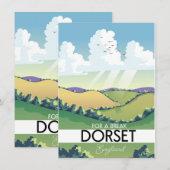 Invitation Affiche de voyage Dorset Angleterre (Devant / Derrière)