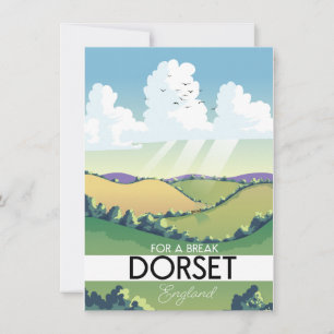 Invitation Affiche de voyage Dorset Angleterre