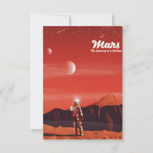 Invitation Affiche de voyage vintage de science-fiction sur M
