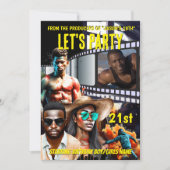 Invitation Affiche do-it-yourself photo adultes fête d'annive (Devant)