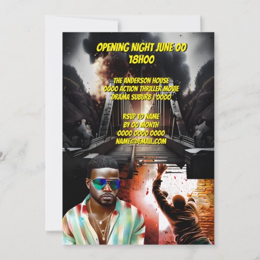 Invitation Affiche do-it-yourself photo adultes fête d'annive (Dos)