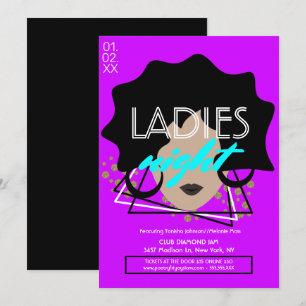 Invitation Affiche promotionnelle pour dames du night-club Fl
