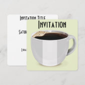 Invitation Affiche publicitaire de café vintage (Devant / Derrière)