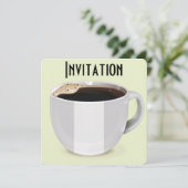 Invitation Affiche publicitaire de café vintage (Debout devant)