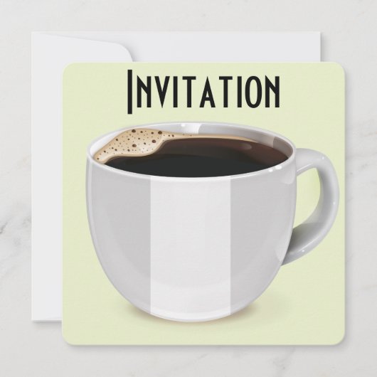 Invitation Affiche publicitaire de café vintage (Devant)