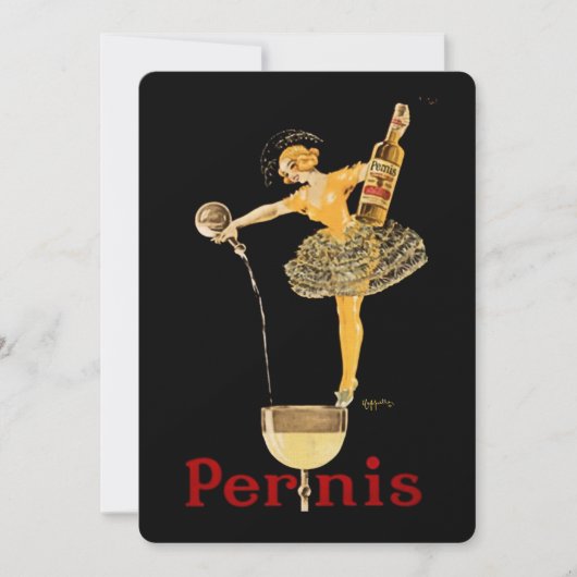 Invitation Affiche publicitaire pour le vin Pernis de Leonett (Devant)