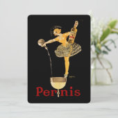 Invitation Affiche publicitaire pour le vin Pernis de Leonett (Debout devant)