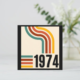 Invitation Affiche Rétro Vintage 1974 50e Anniversaire