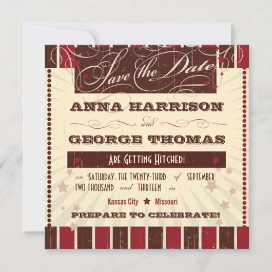 Invitation Affiche Rustique : Chocolat Bourgogne Enregistrez (Devant)