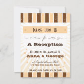 Invitation Affiche rustique : Réception crème et marron (Devant)