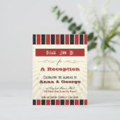 Invitation Affiche rustique : Réception rouge et noire unique (Debout devant)