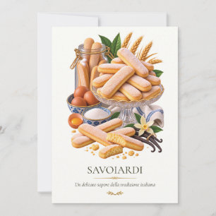 Invitation Affiche Savoiardi – Vintage Italian Dessert