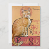 Invitation Affiche vintage de style français représentant (Dos)