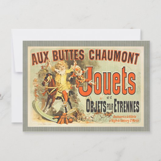 Invitation Affiche Vintage Jouets Amis French Toy Joets (Devant)