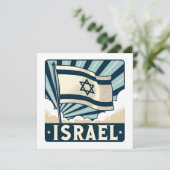 Invitation Affiche Vintage voyage d'Israël (Debout devant)