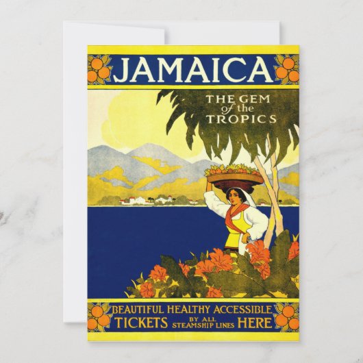 Invitation Affiche Vintage voyage : Jamaïque (Devant)