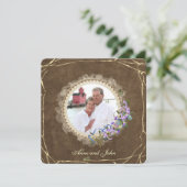 Invitation Afficher le cadre Vintage de renouvellement (Debout devant)