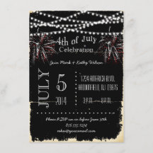 Invitation affligée de partie de feux d'artifice 4