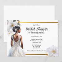 Africain-Américain mariée simple fleurs de jardin