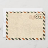 Invitation africaine de baby shower d'animaux de (Dos)