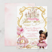 Invitation African Afro Princess Her Royal Three-ness Invitat (Devant / Derrière)