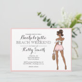 Invitation African American Beach Bachelorte (Debout devant)