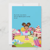 Invitation African American Candy Land Fête d'anniversaire (Dos)