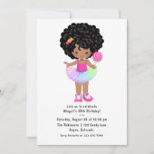 Invitation African American Candy Land Fête d'anniversaire (Devant)