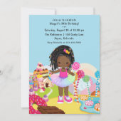 Invitation African American Candy Land Fête d'anniversaire (Devant)