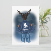 Invitation African American Capricorn Zodiac fête d'anniversa (Debout devant)