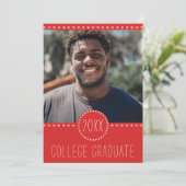 Invitation African American College Graduate Photo Party (Debout devant)