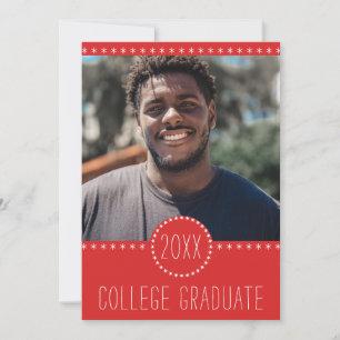 Invitation African American College Graduate Photo Party