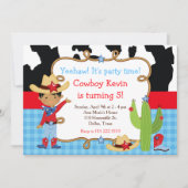 Invitation African American Cowboy Western Anniversaire (Devant)