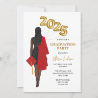 African American Female Photo Graduation Party