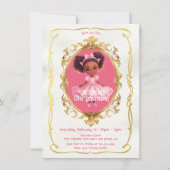 Invitation African American Gold Rose Princess (Devant)