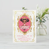 Invitation African American Gold Rose Princess (Debout devant)