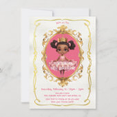 Invitation African American Gold Rose Princess (Devant)
