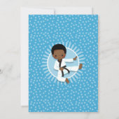 Invitation African American Karate Judo Boys Anniversaire (Dos)