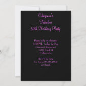 Invitation African American Lady Fabulous 50 Birthday Diva (Dos)