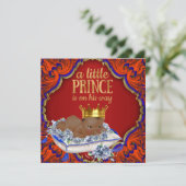 Invitation African American Royal Prince Baby Boy Douche (Debout devant)
