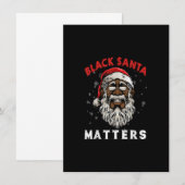 Invitation African American Santa Black Matters Christmas Paj (Devant / Derrière)