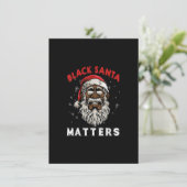 Invitation African American Santa Black Matters Christmas Paj (Debout devant)