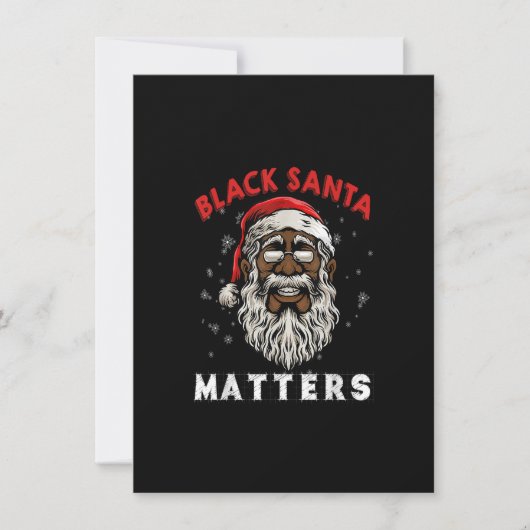 Invitation African American Santa Black Matters Christmas Paj (Devant)