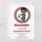 Invitation African American Skateboard Boy Birthday (Devant)