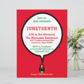 Invitation African American Talking Mme Penguin Junetten (Debout devant)