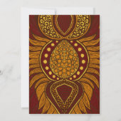 Invitation African Ankara Maroon Gold Floral Wedding Invitati (Dos)