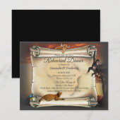 Invitation African Safari Sunset Repétition dîner (Devant / Derrière)