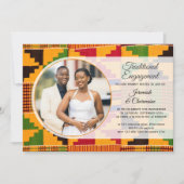 Invitation African TRADITIONAL ENGAGEMENT Ghana Kente (Devant)