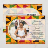 Invitation African TRADITIONAL ENGAGEMENT Ghana Kente (Devant / Derrière)